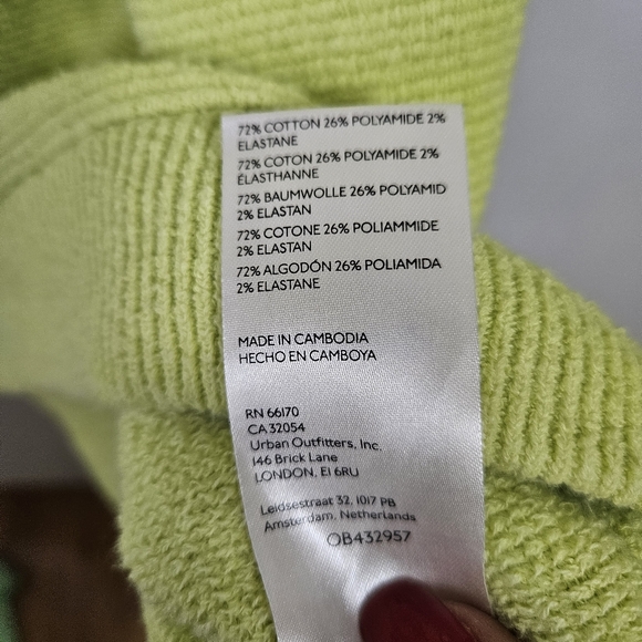 Free people ottoman slouchy tunic Sweater in celery green size L - Picture 9 of 10